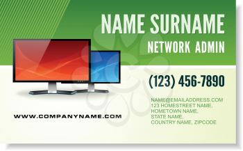 Royalty Free Clipart Image of a Business Card