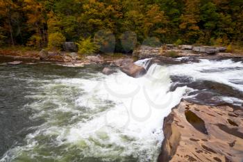 Royalty Free Photo of a River in an Autumn Forest