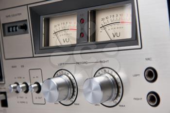 Stereo Cassette Tape Deck Analog controls Vintage, Toshiba