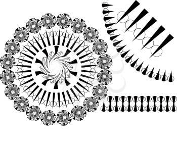 Royalty Free Clipart Image of a Black Design