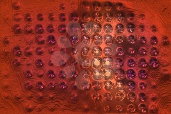 copper metal background cowered with dots