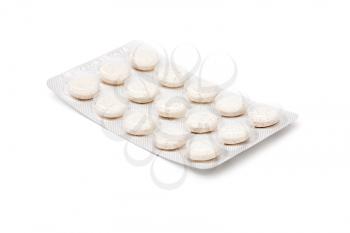 pack of pills isolated on the white background