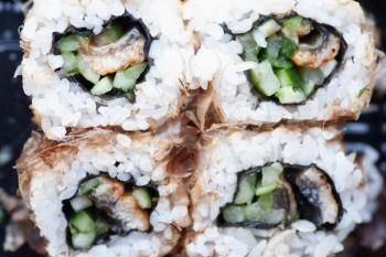 delicious sushi closeup
