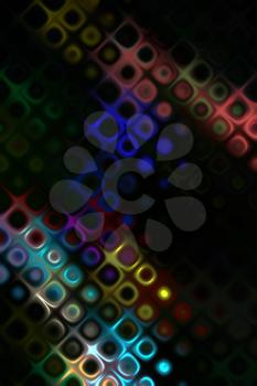 Decorative christmas background - defocused reflection of lights.