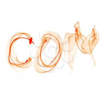 com domen name made of  smoke  illustration