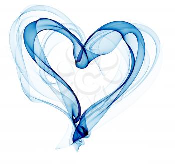 blue smoke heart illustration