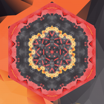 Mandala chakra flower vector design in red color