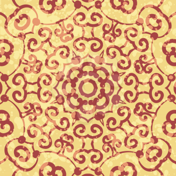 Henna ornamental round lace flower seamless background design