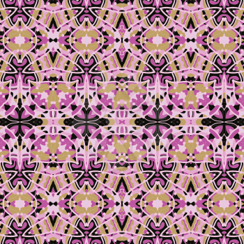 Pink unusual seamless background. Ornate wallpaper element