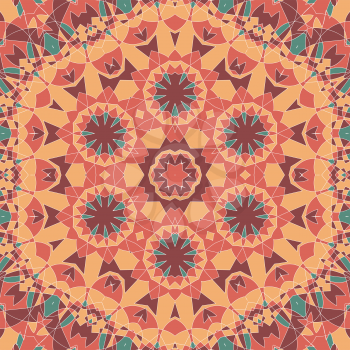 Seamless oriental square pattern. Abstract Retro Ornate Mandala Wallpaper for greeting card, Brochure, Card or Invitation with Islamic, Arabic, Indian, Ottoman, Asian motifs.