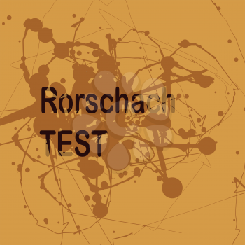 Vector illustration projective Rorschach technique, or simply the inkblot test
