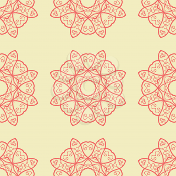 Seamless Print Abstract Symmetrical Doodle Wallpaper Tile