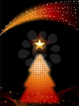 Royalty Free Clipart Image of an Abstract Christmas Background