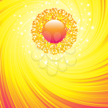 Royalty Free Clipart Image of an Abstract Sun Background
