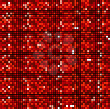 Royalty Free Clipart Image of a Red Mosaic Background