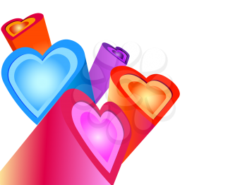 Royalty Free Clipart Image of a Background of Hearts