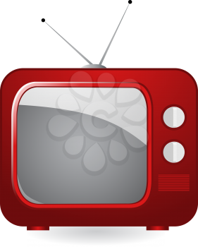 Royalty Free Clipart Image of a Retro Television 