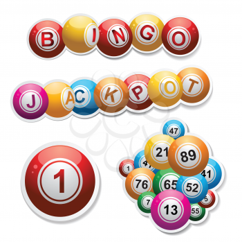bingo ball sticker set 
