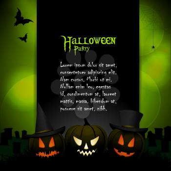 Royalty Free Clipart Image of a Halloween Party Invitation