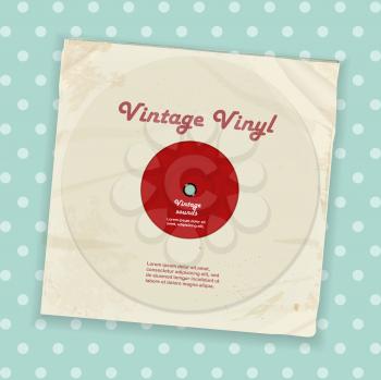 Royalty Free Clipart Image of an Old Vinyl Record
