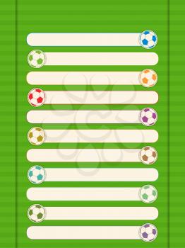 Football Results Table Background on green