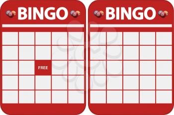 Two Different Kind Of Red Blank Bingo Cards for Cut Out