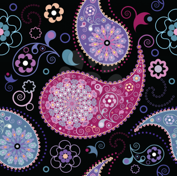 Royalty Free Clipart Image of a Paisley Background