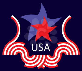 Royalty Free Clipart Image of an American Flag Design