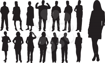 Royalty Free Clipart Image of People Silhouettes