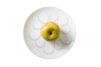 Royalty Free Photo of an Apple on a Plate