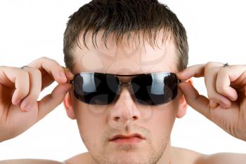 Royalty Free Photo of a Man Wearing Sunglasses