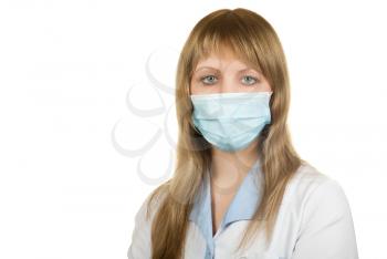 Royalty Free Photo of a Nurse Wearing a Mask