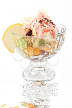 Royalty Free Photo of Ice Cream and Fruit