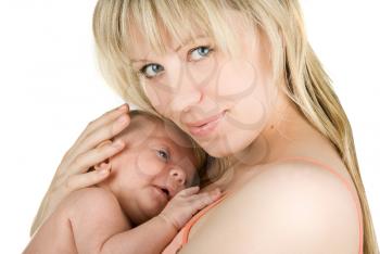 Royalty Free Photo of a Mother Holding Her Son