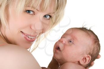 Royalty Free Photo of a Mother Holding Her Son