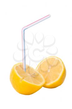 Royalty Free Photo of Lemons and a Straw