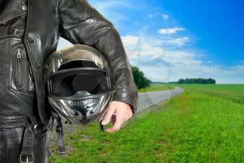 Royalty Free Photo of a Biker