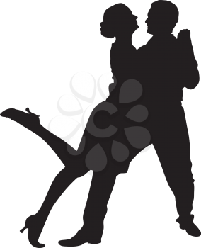 vector illustration of a couple dancing