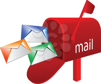 Abstract vector illustration of mailbox
