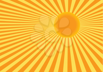 Abstract vector color illustration of sun