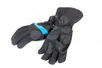 Ski gloves isolated on a white background