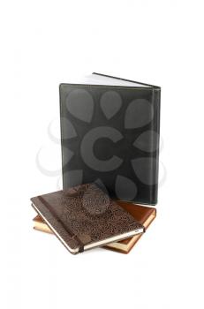 set of business book isolated over white background