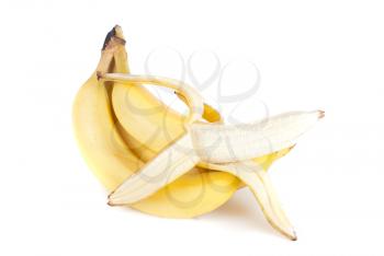 banana bunch on a white background