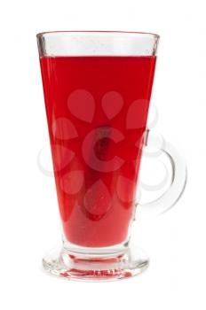 Hot mulled wine isolated on white