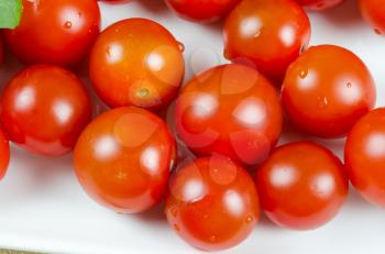 cherry tomatoes on the white