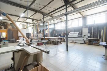 Production department at a furniture factory without people