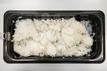 Marinated snow fungus korean salad in plastic container