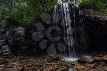 Waterfall Che-Chkish in Altai Mountains territory, West Siberia, Russia