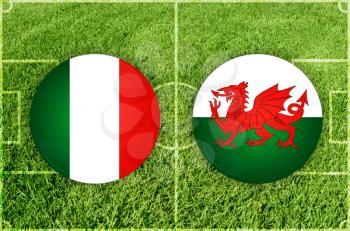 Concept for Football match Italy vs Wales