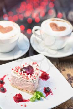 tasty heart shaped valentine cake